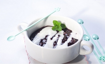recipe vietnamese yogurt pudding with black sticky rice sua chua nep cam